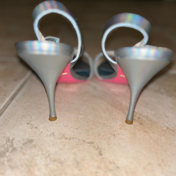 Betsey Johnson Silver and Blue Heels - Picture 4 of 9